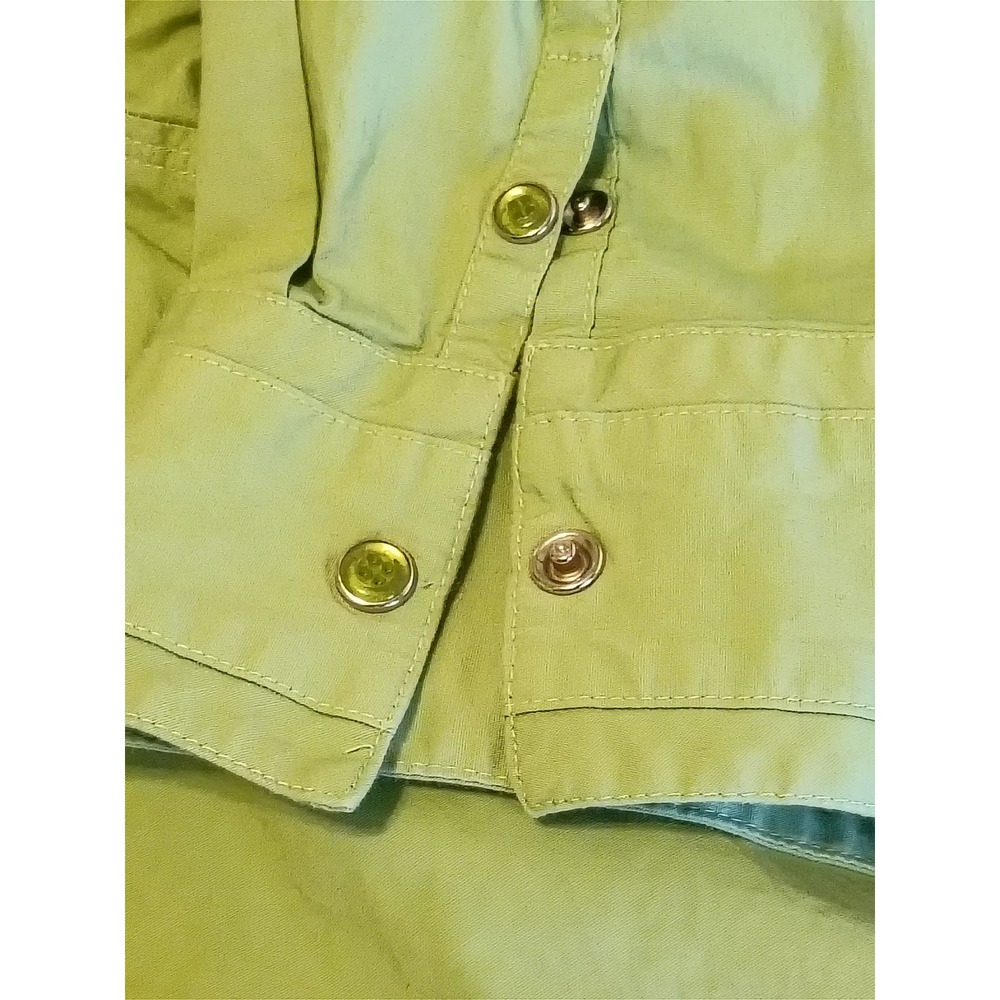 Karen Scott Sport Woman Lime Green Button Down Shirt 2X 3/4 Sleeve Cotton Blend - Picture 2 of 9
